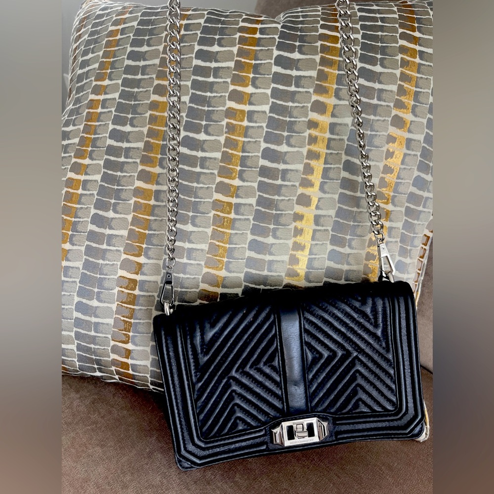 Black Rebecca Minkoff bag with removable straps